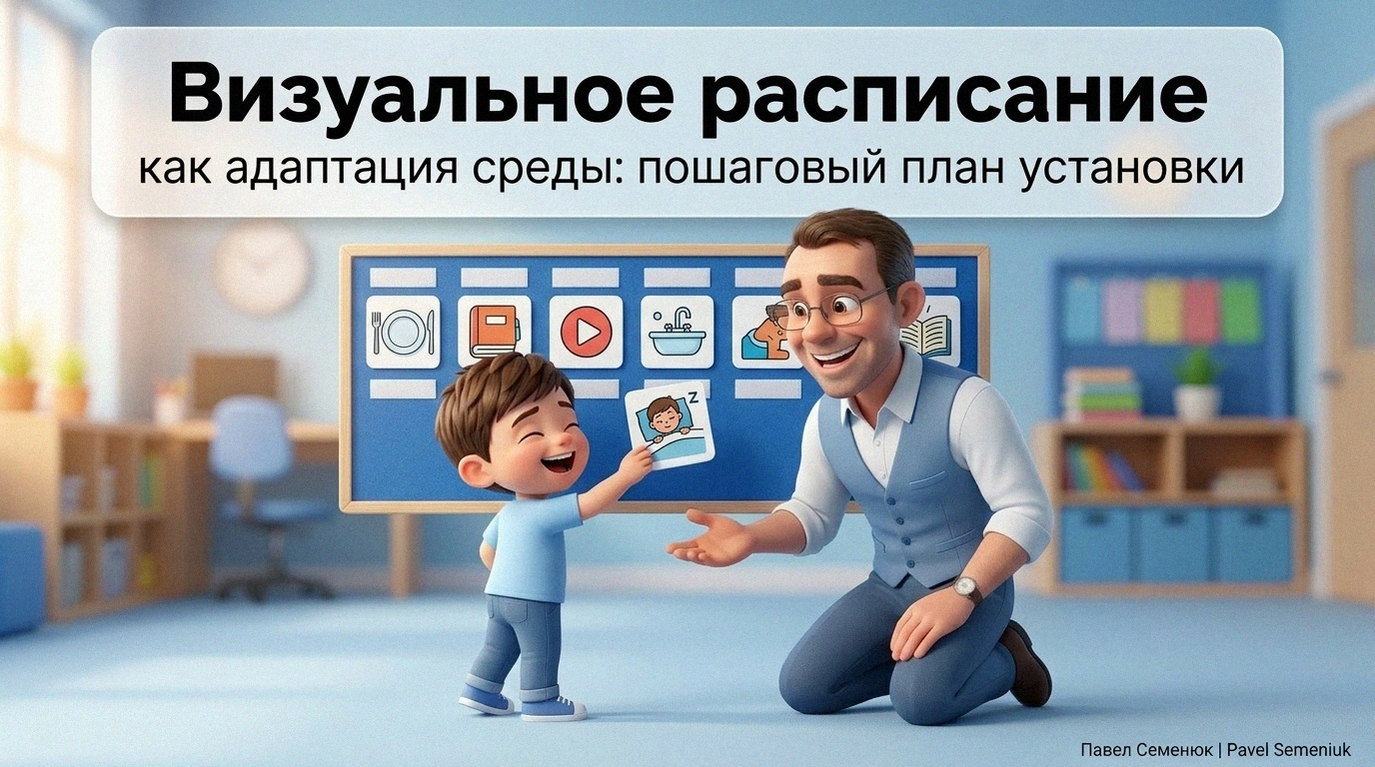 Презентации на заказМальчик и взрослый мужчина радостно прикрепляют карточки к настенному визуальному расписанию в светлой комнате.