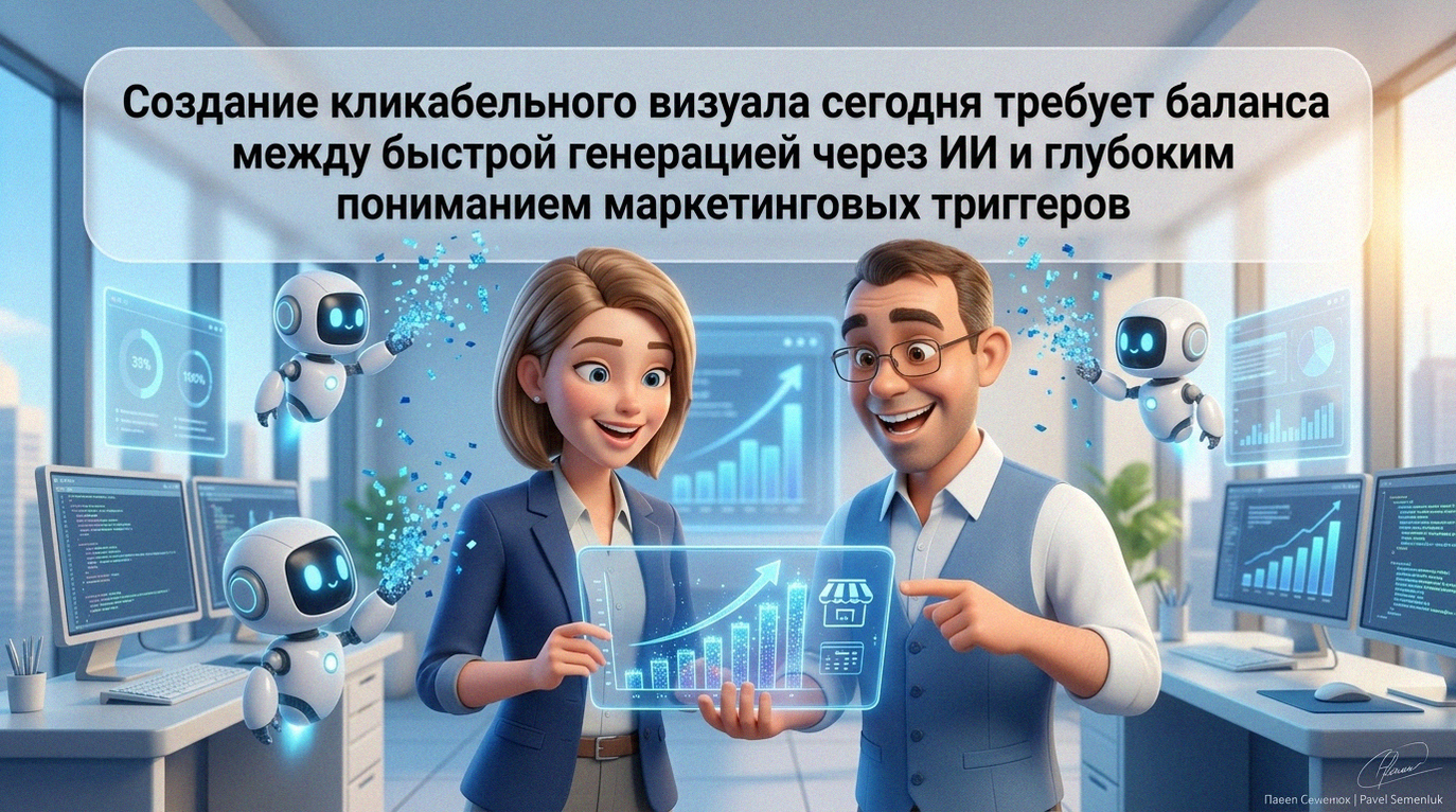 Презентации на заказМужчина и женщина в деловой одежде в 3D-стиле радуются росту графиков на планшете в современном офисе с роботами