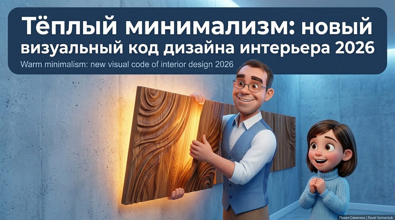 Тёплый минимализм: новый визуальный код дизайна интерьера 2026